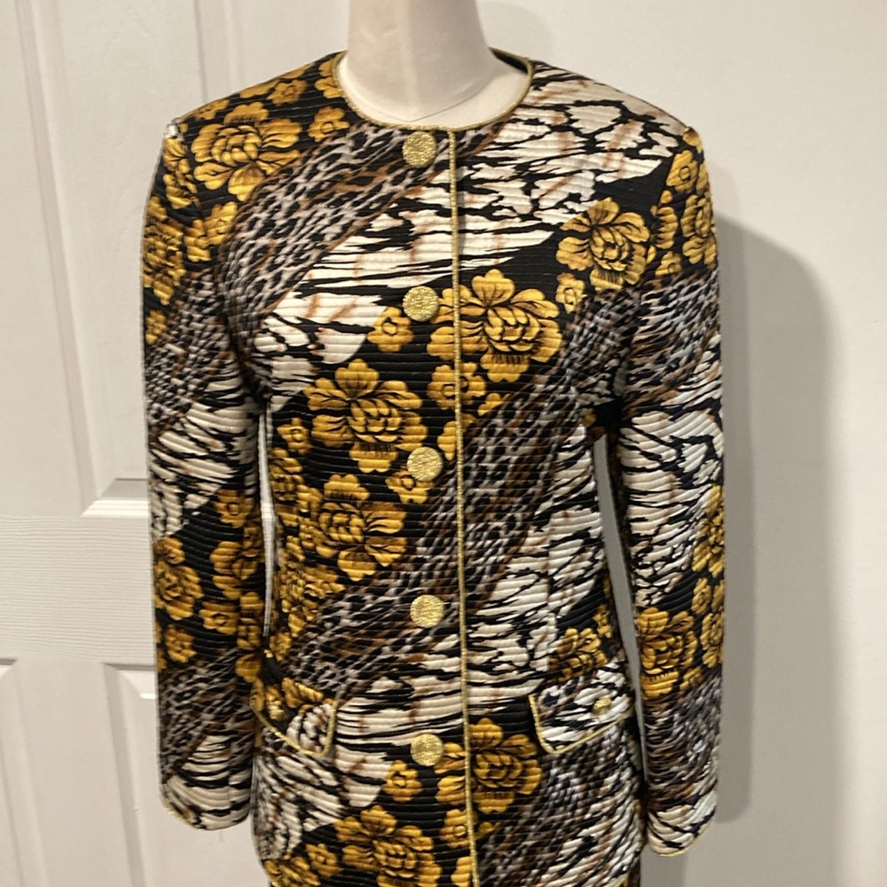 vtg Rickie Freeman for Teri Jon silk suit 6 mother of bride